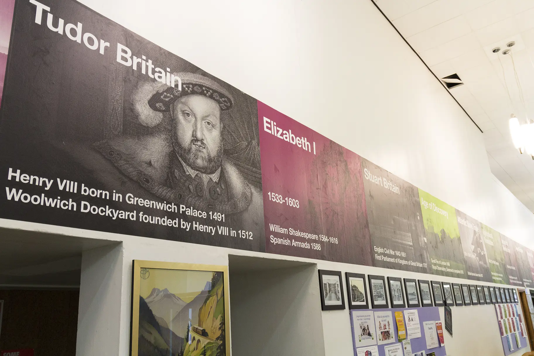 Sixth Form College British History timeline canteen Wall Art