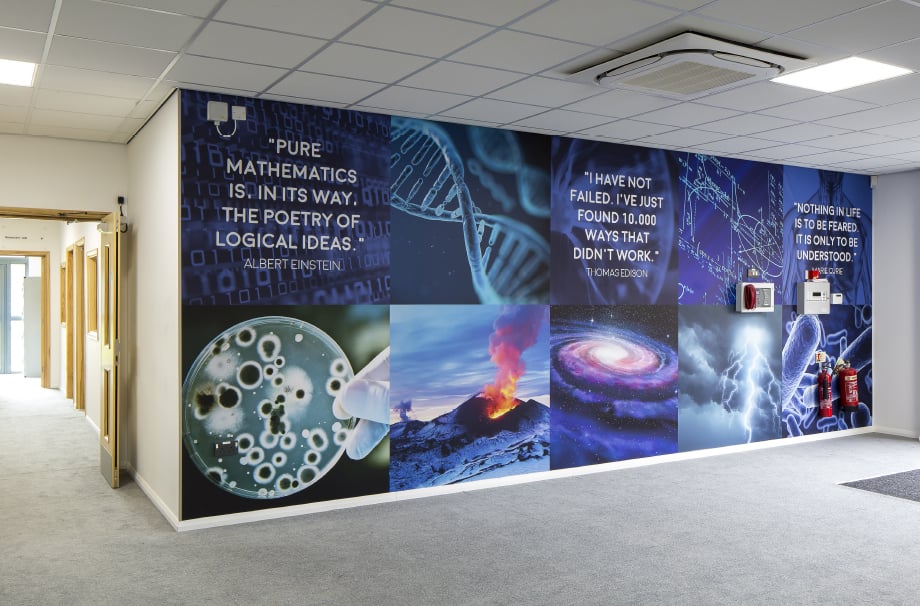 Brampton Manor Academy Sixth Form science walls