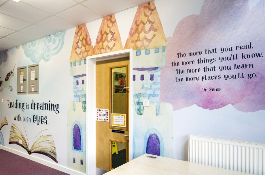 Ravenswood School large format library wall art