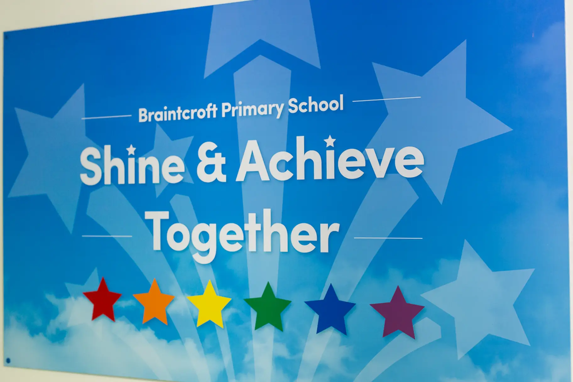 Braintcroft Primary bespoke school values board wall art