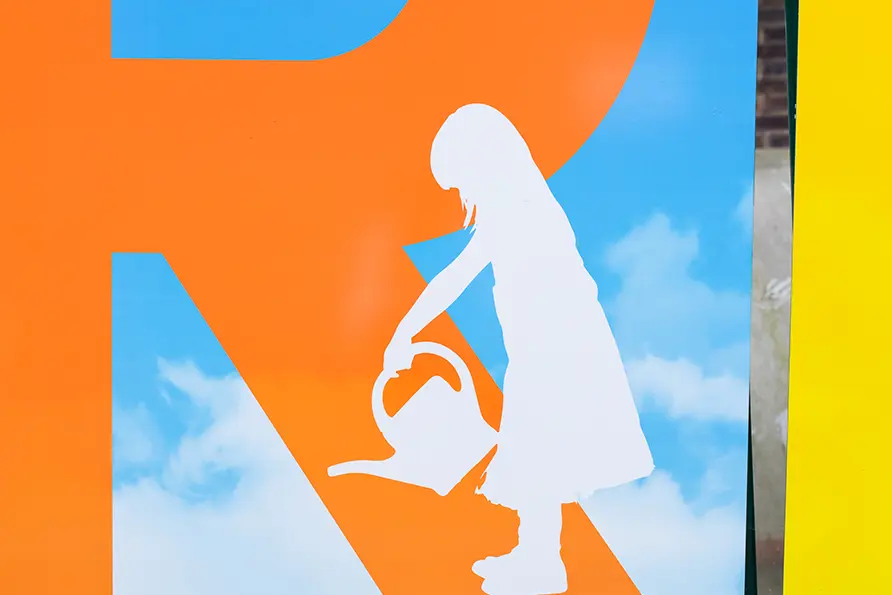 Graphic from primary schools bespoke key values boards wall art