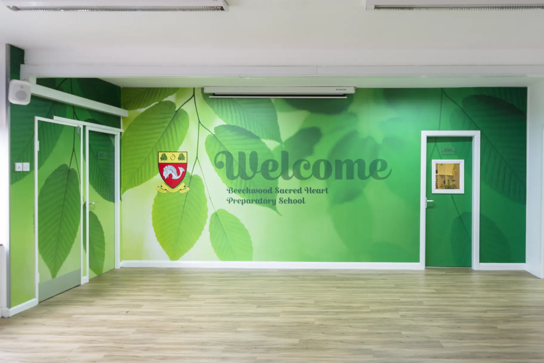 Bespoke School entrance area welcoming wall art feature