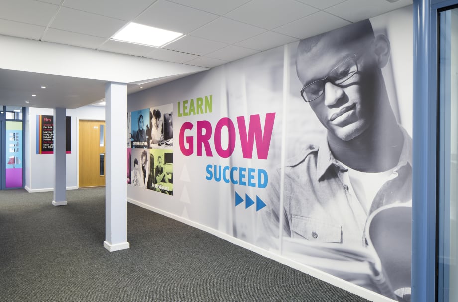 Stanmore College - inspirational corridors and school signage