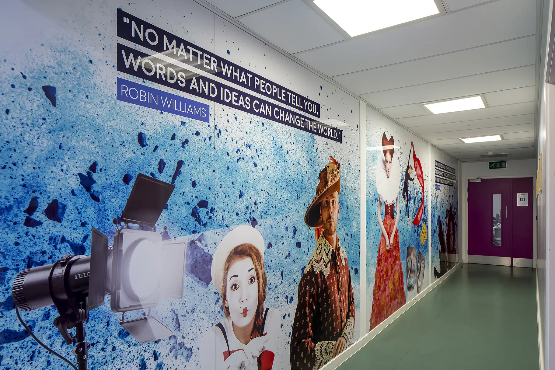 Brampton Manor Academy School bespoke subject zoned Wall Art