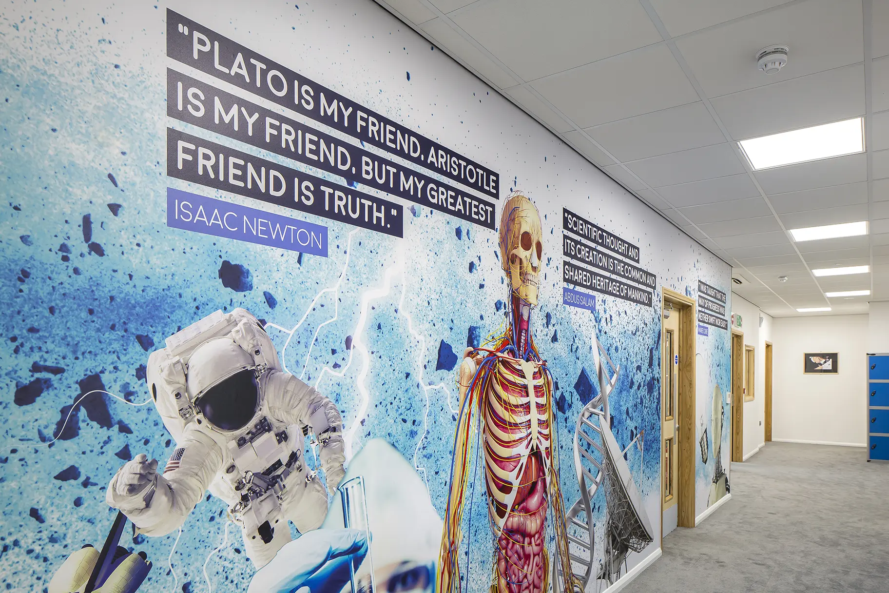 Brampton Manor Academy School bespoke subject zoned Wall Art