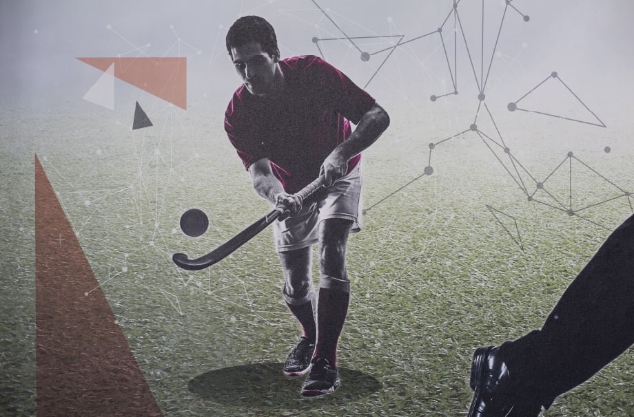 Summer Fields sports graphic bespoke entrance wall art