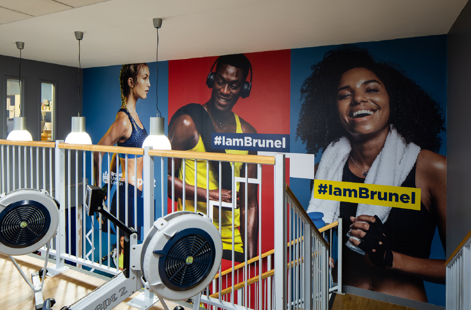 Brunel University gym stairwell