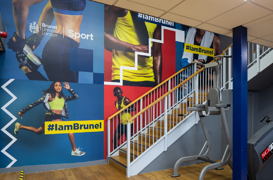 Brunel University gym stairwell