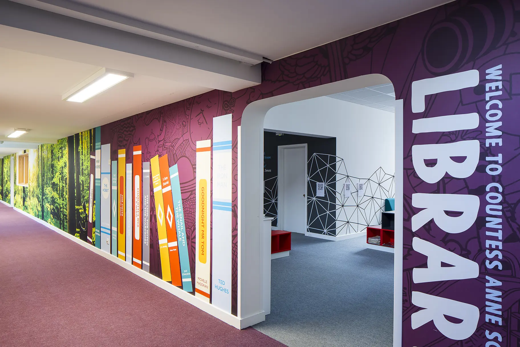 Countess Anne School Library Corridor Art