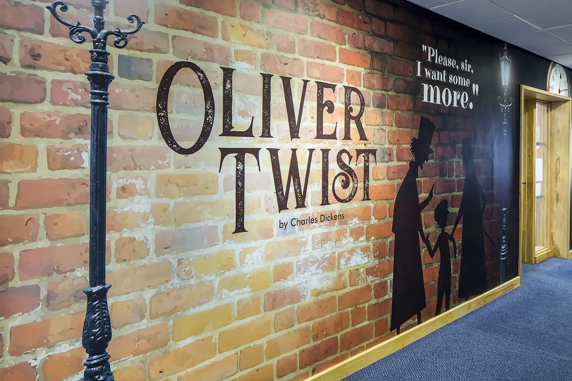 Literacy subject inspirational quotes school corridor wall art