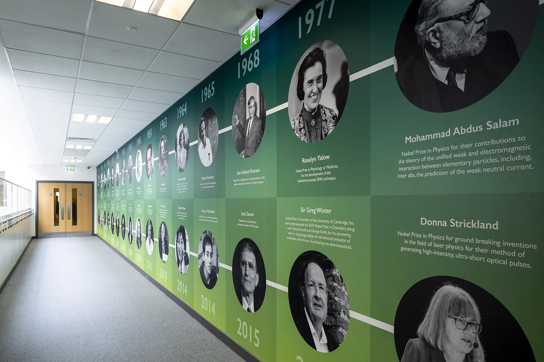 Alperton Community School history timeline corridor wall art