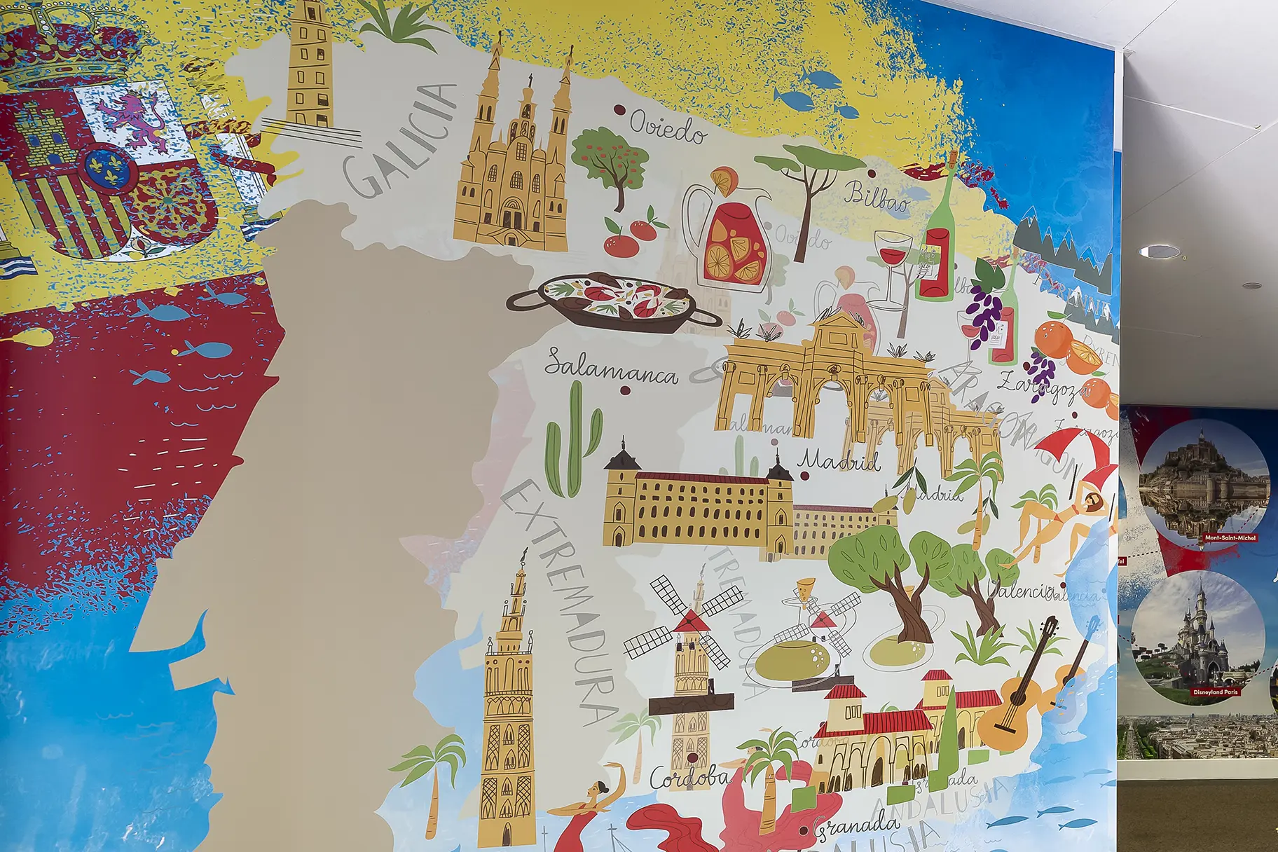 Torquay Academy MFL school wall art