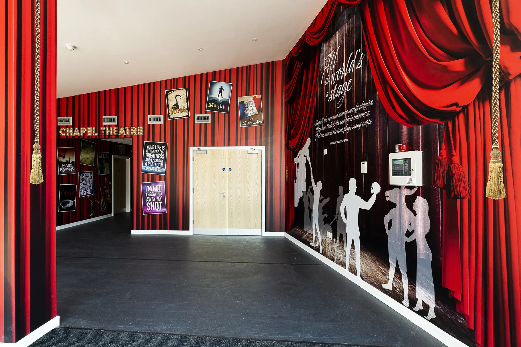 Lee Chapel theatre wall art