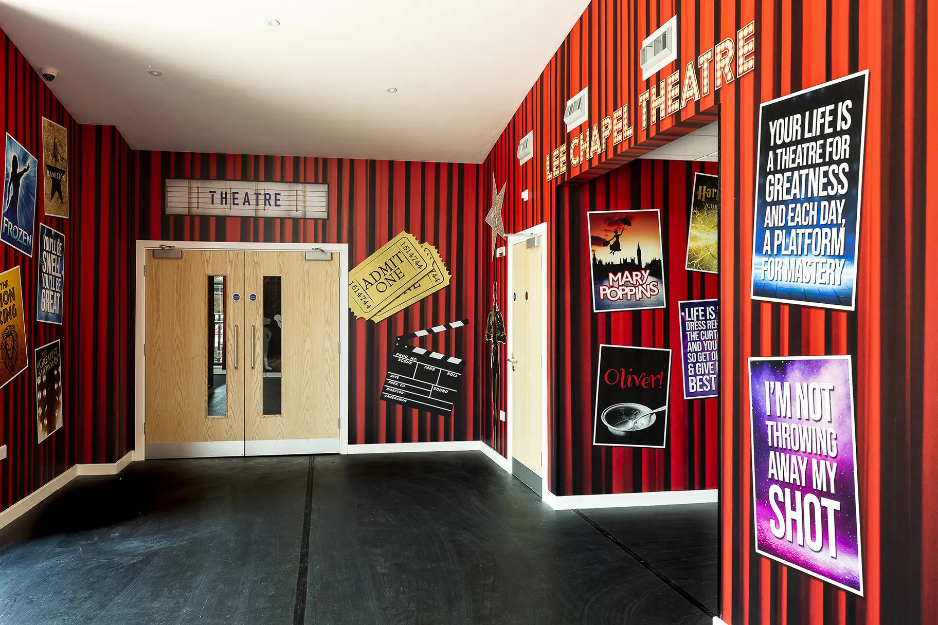 Lee Chapel theatre wall art