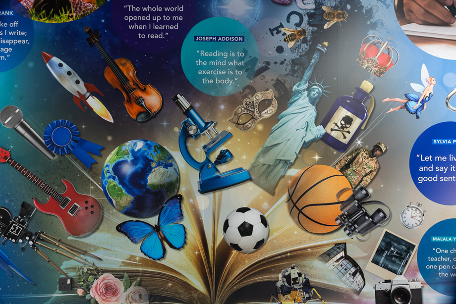 The Grove Academy school reading wall art