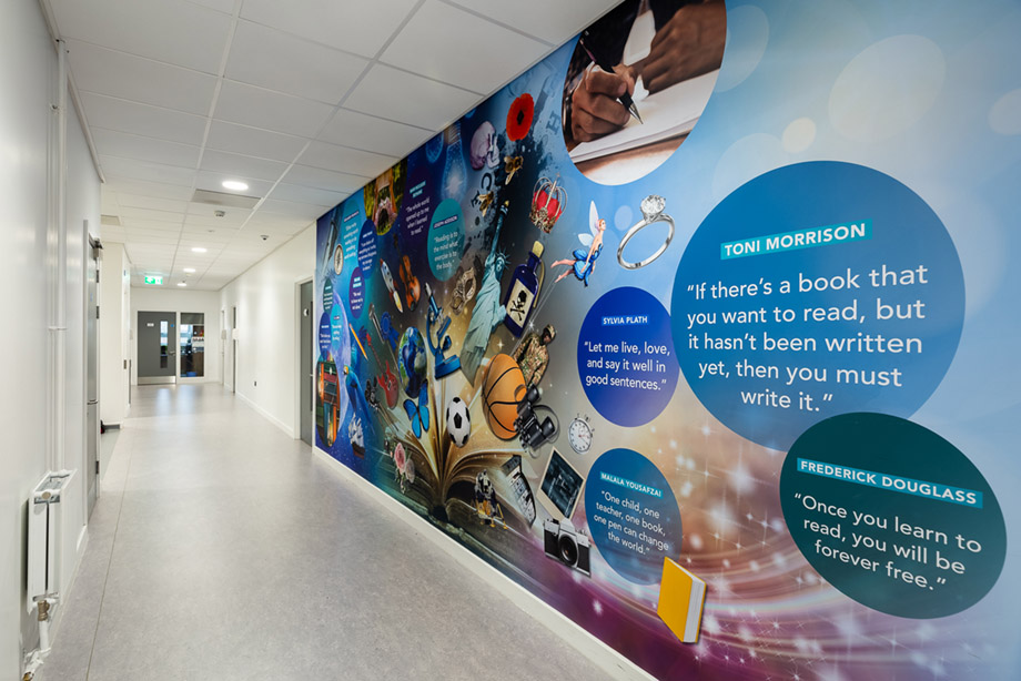 The Grove Academy school reading wall art