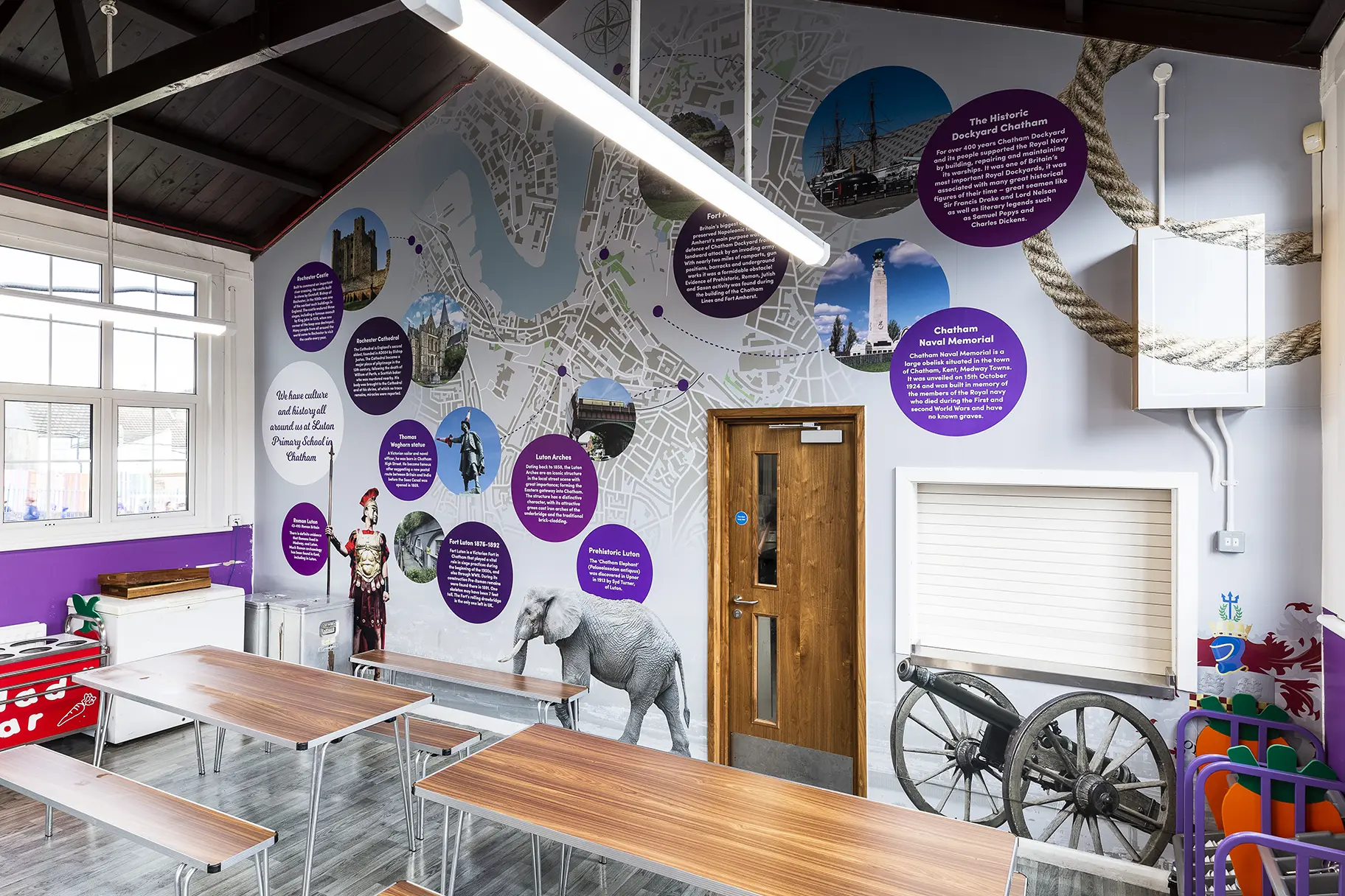 Luton primary map wall art