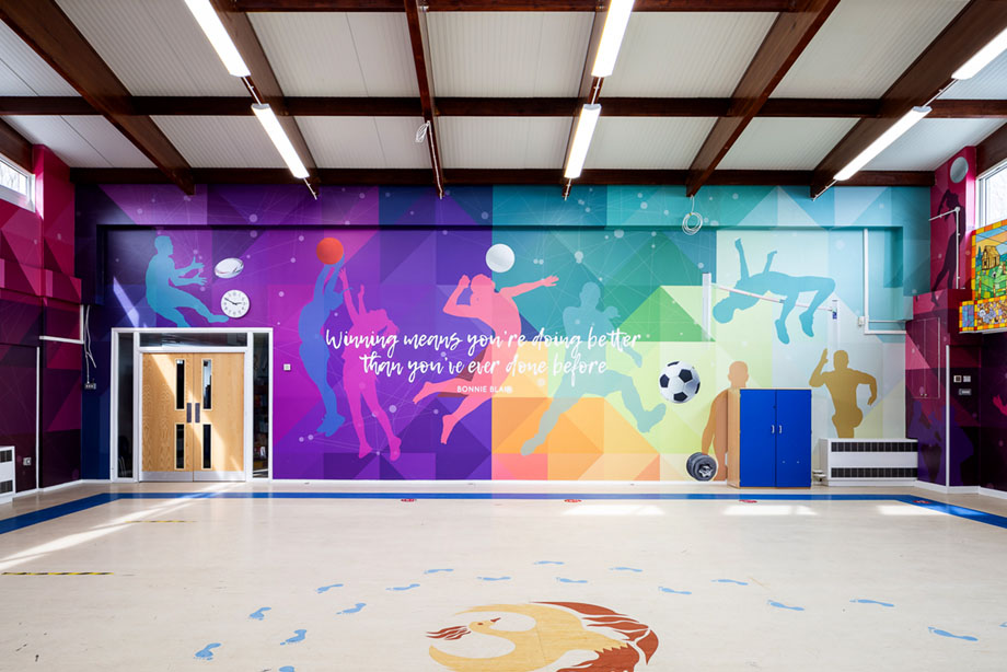 Phoenix sports hall wall art