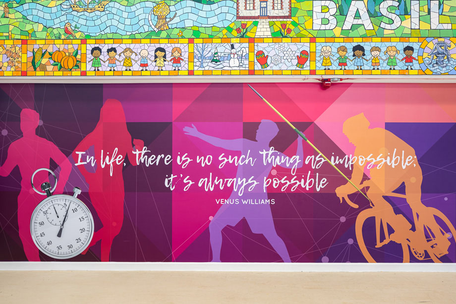 Phoenix sports hall wall art