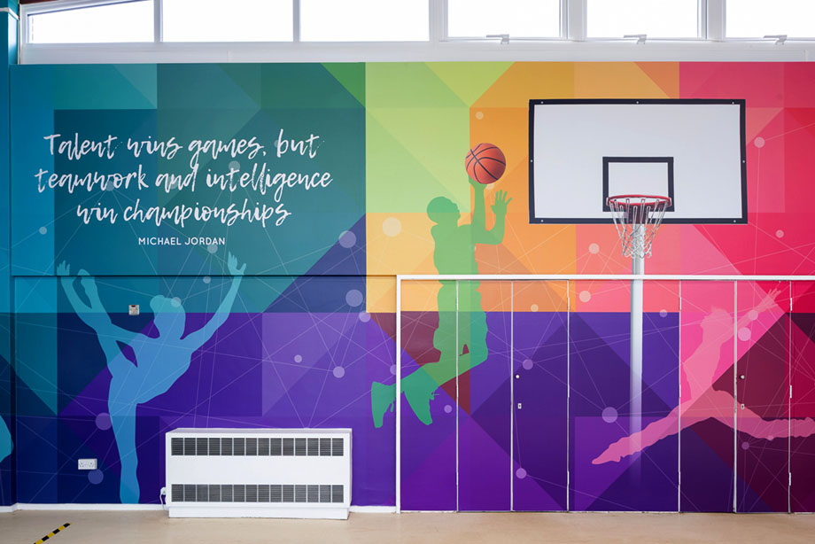 Phoenix sports hall wall art