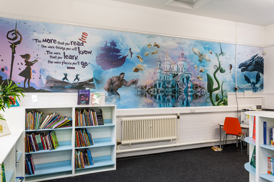 Hazelbury library wall art