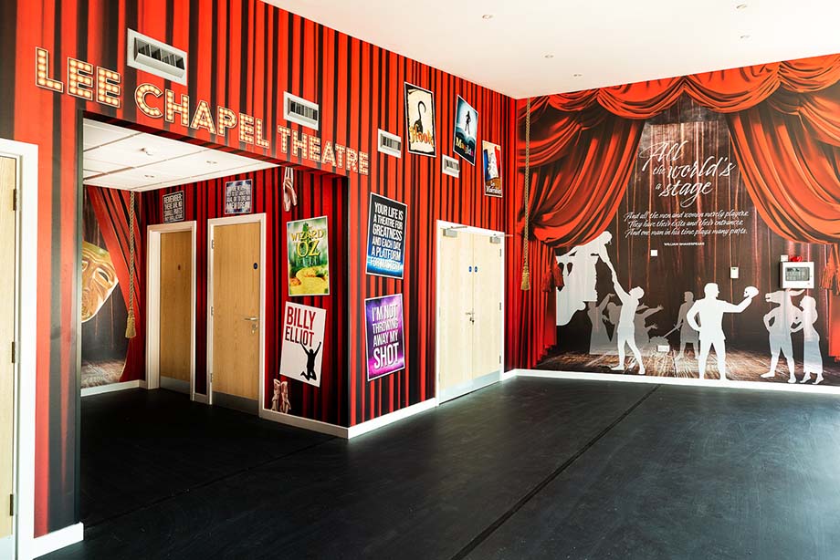 Lee Chapel theatre wall art