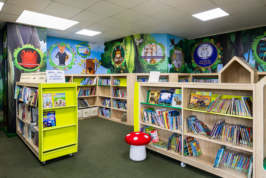 Highwood primary school library wall art