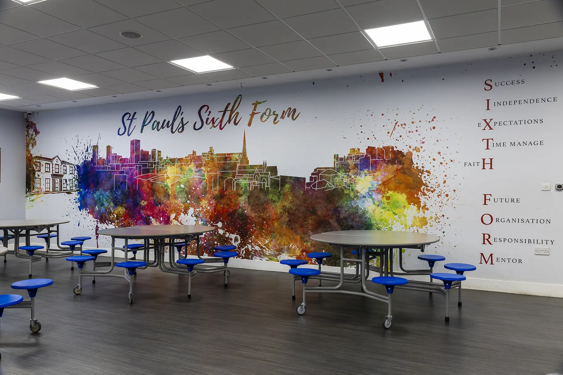 St Pauls sixth form wall art