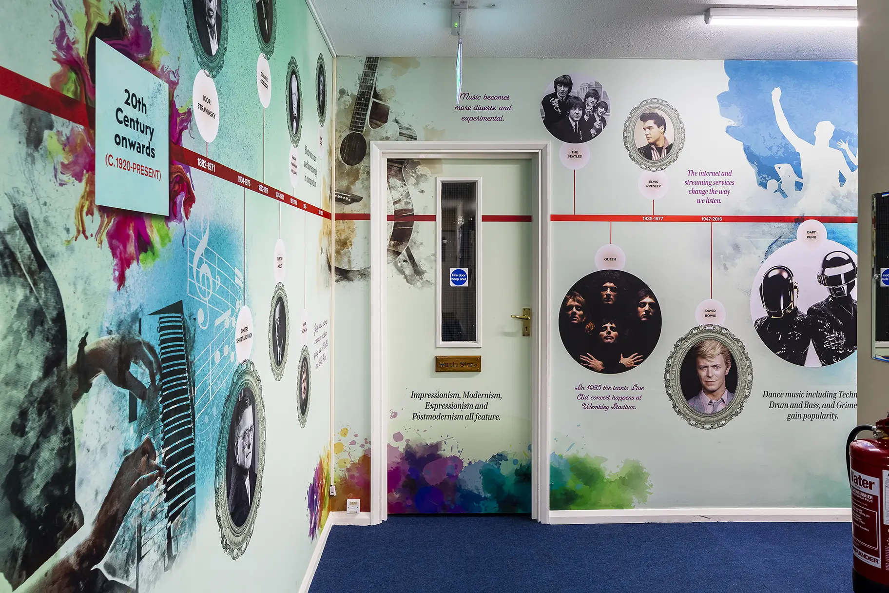 Ludgrove school music timeline school wall art