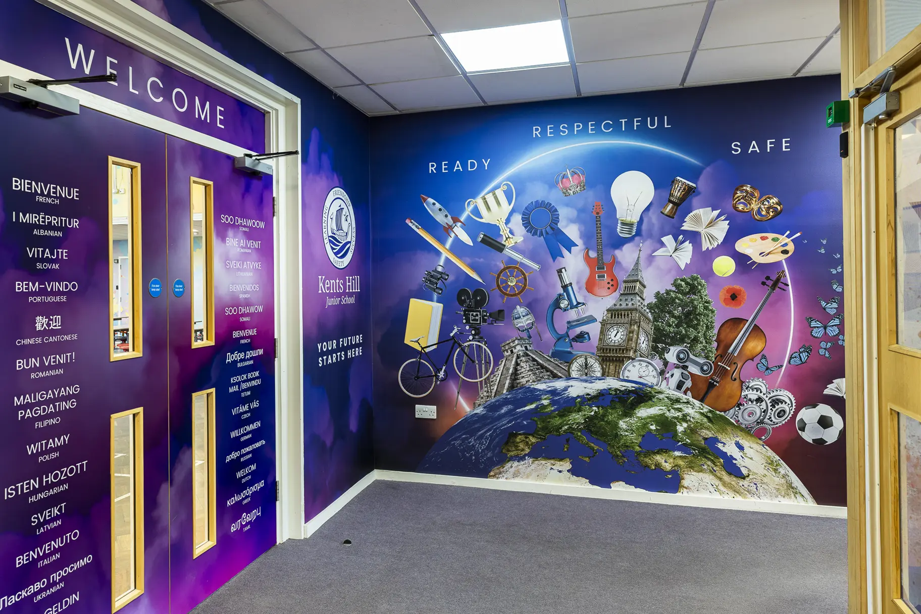 Kents hill junior school values wall art