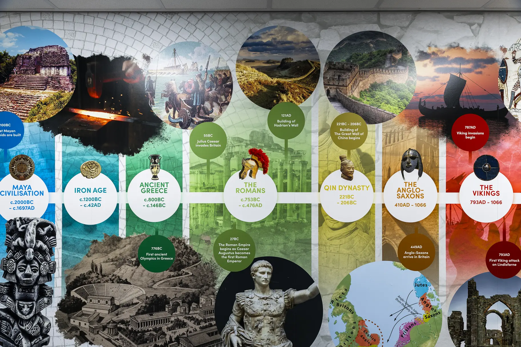 Stoneydelph history timeline wall art