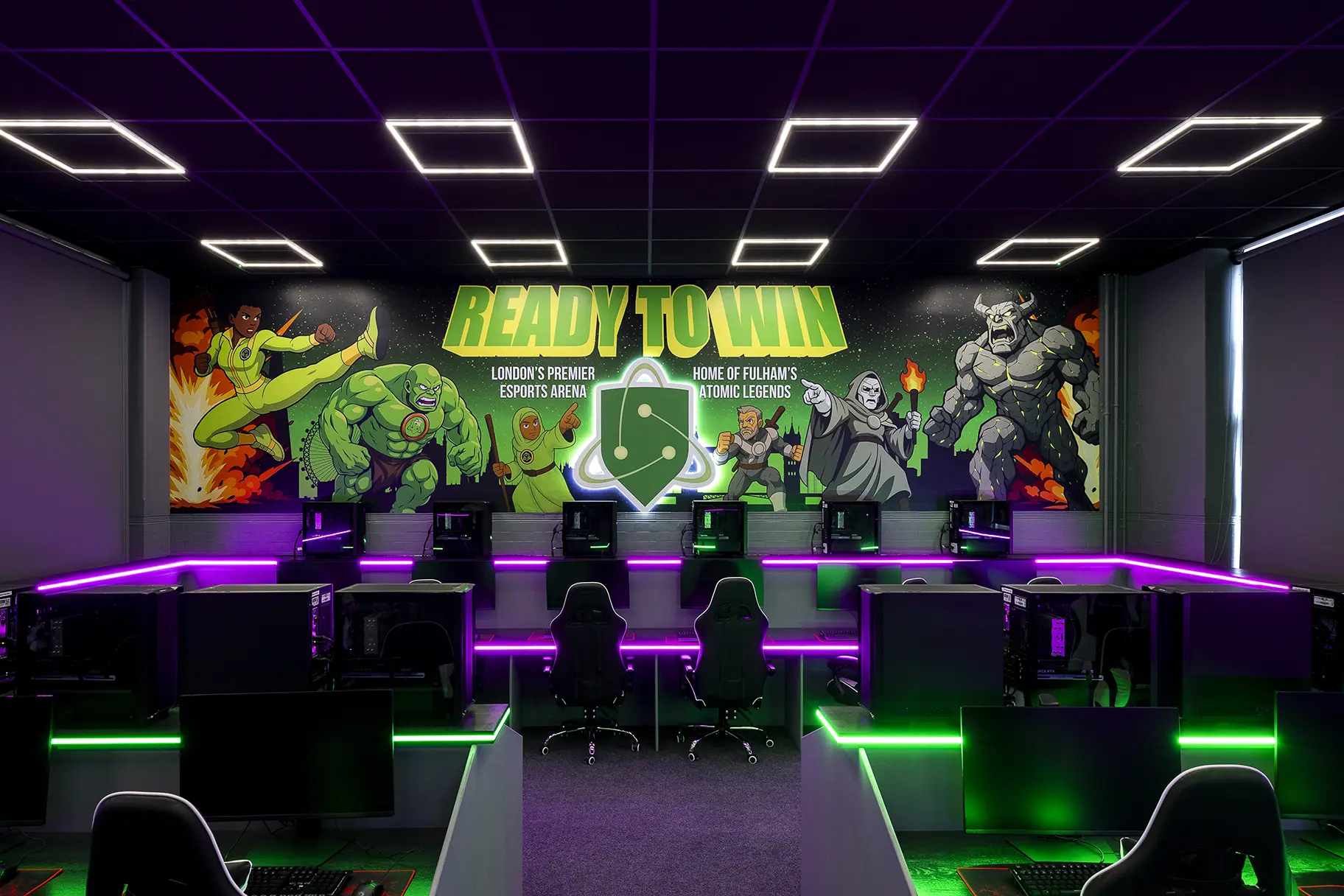 Fulham Cross Academy Trust eSports gaming room wall art