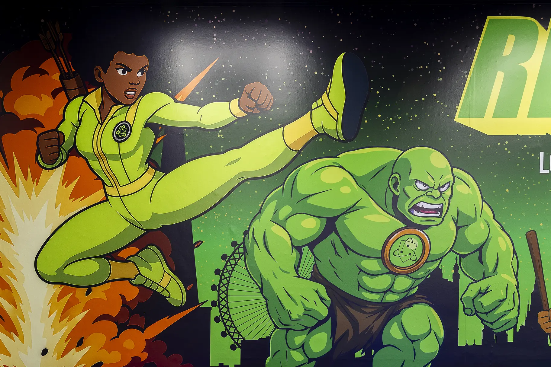 Fulham Cross Academy Trust eSports gaming room wall art