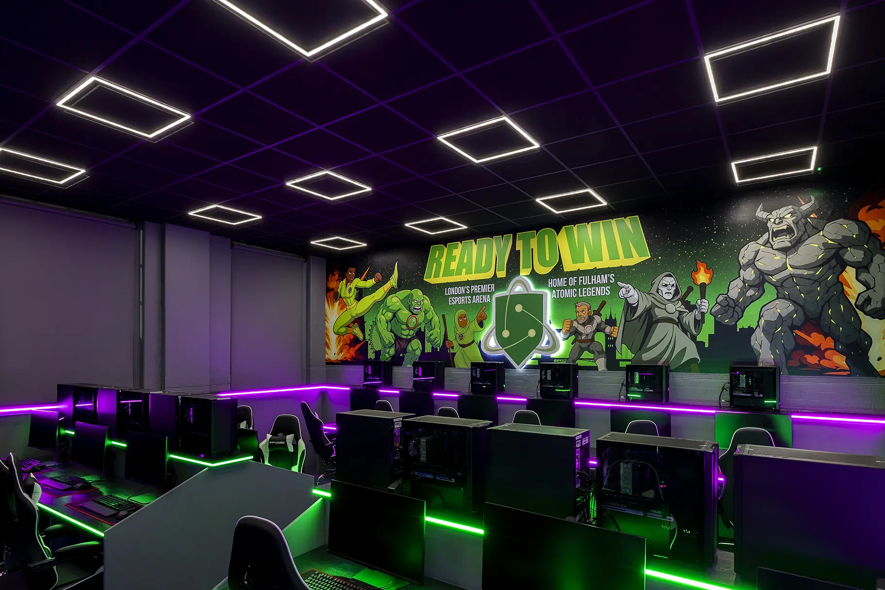 Fulham Cross Academy Trust eSports gaming room wall art