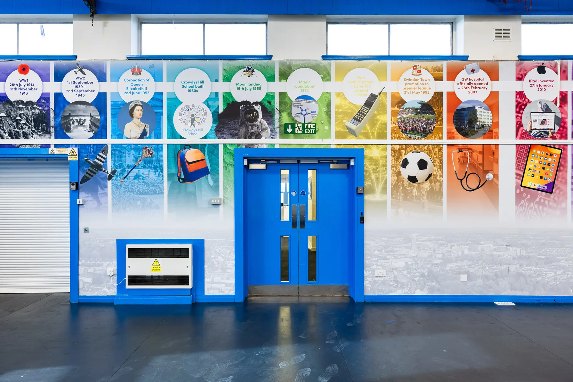 Crowdys hill history timeline school wall art